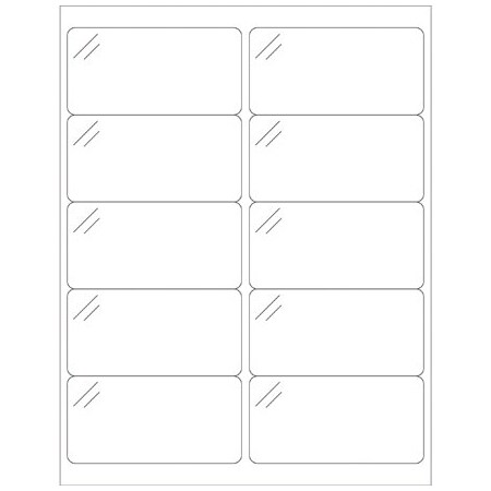 Bsc Preferred 4 x 2'' Crystal Clear Rectangle Laser Labels, 1000PK BUY00024328